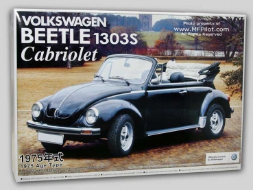 VW Beetle 1303S Cabriolet 1975, 1/24, Aoshima Aos47798